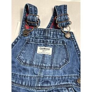 OshKosh Baby B'Gosh Vestbak Overalls Boys Size 12-18 Months Lined Buffalo Check
